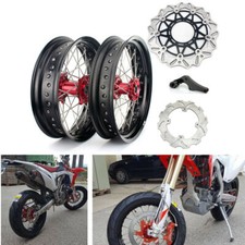 17"x3.5/4.25 Supermoto Ruote Cerchi Dischi e Staffa per Honda CRF250R/450R 15-18