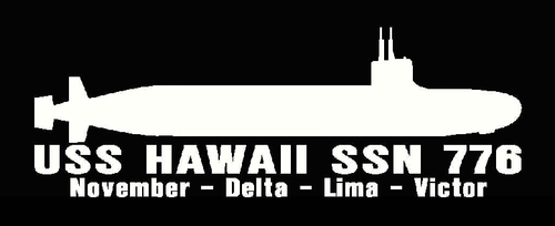 USS HAWAII SSN 776 Silhouette Decal U S Navy USN Military S001 - Picture 5 of 5