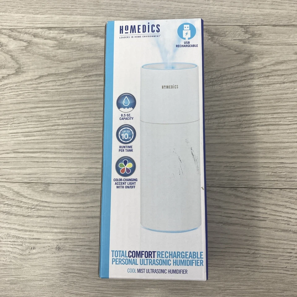 HoMedics Total Comfort Personal Ultrasonic Humidifier Rechargeable UHE-CMP15-WT - Image 3 of 4