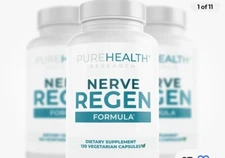 Nerve Regen, Nervous System Supplements for Neuropathy by PureHealth Research x3