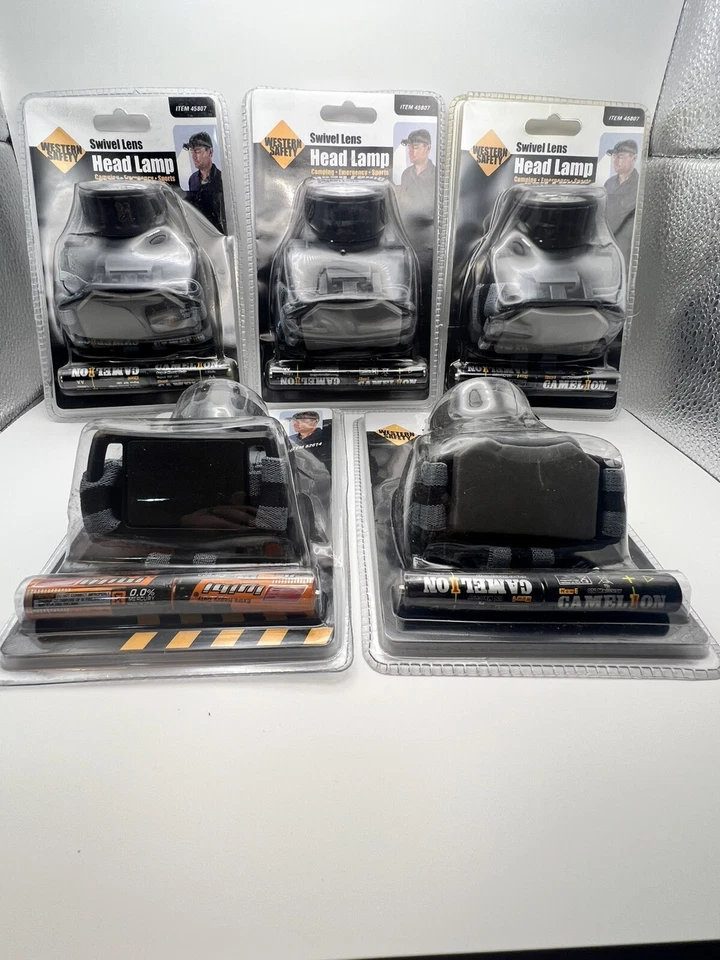 4 Lámpara de cabeza con lente giratoria de seguridad occidental camping senderismo caminatas deportes de emergencia Foto 2 de 3