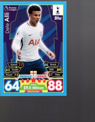 B0107- 2017-18 Topps Match Attax Premier League 251-360 -You Pick-