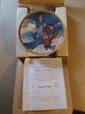 knowles-collector-plates-norman-rockwell-waiting-on-the-shore-wcoa-limited-ed