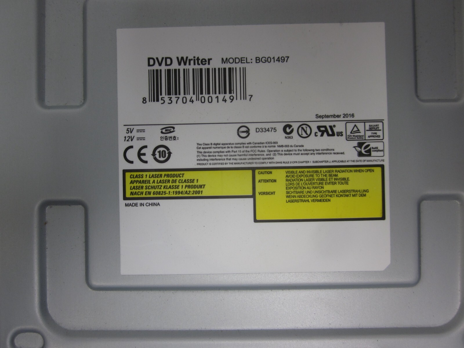 Generic Brand Desktop DVD Drive DVD Writer Sata 5.25" BG01497