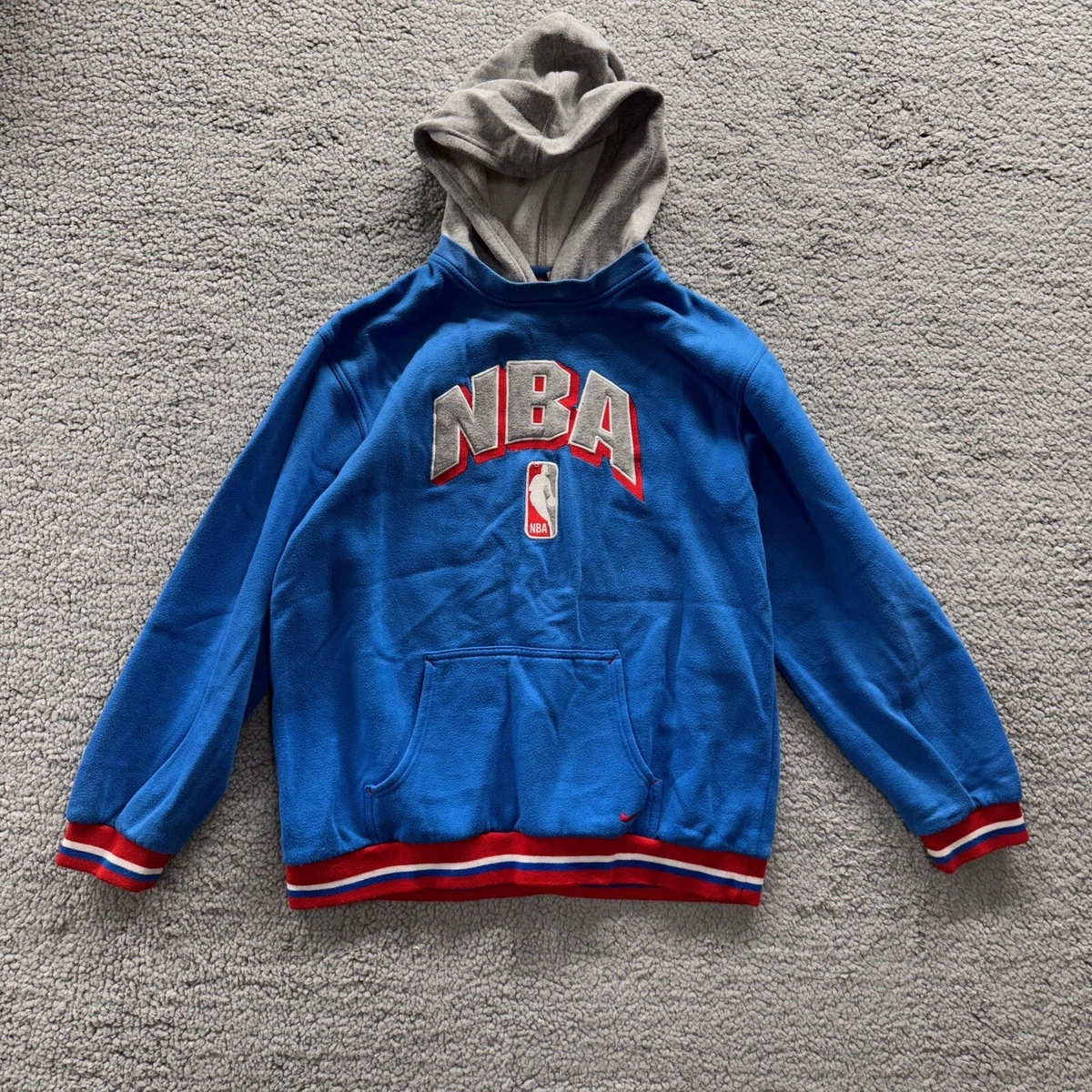 Vintage Nike NBA Graphic After Hood Sweatshirt Blue Basketball Gym
