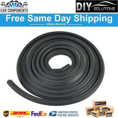 Black Trunk Lid Weatherstrip Seal – Soft Rubber – Fits Pontiac, Buick, Chevy, Olds – Universal Direct Fit