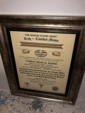 COMBAT MEDIC / CMB - IRAQI FREEDOM (COMMEMORATIVE ISSUE CERTIFICATE)