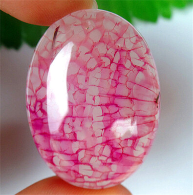 40x30x7mm Rose Dragon Veins Agate Oval Reiki Healing Pendant Bead DY2669