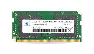 Adamanta 64GB (2x32GB) DDR4 2666MHz (2933MHz or 3200MHz) PC4-21300