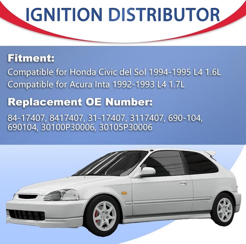 Ignition Distributor For 1992 1993 1994 1995 Honda Civic TD44U B16A B16A2 V-TEC - 第 8/22 張圖片