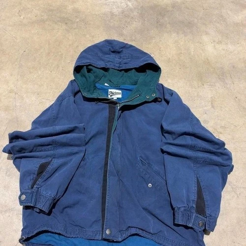 Mens Vintage Merona 90's Gorpcore hooded canvas parka jacket. Size L - product listing photo