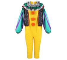 It Pennywise Clown Cosplay Costume Suit Adult Women Polyester Children Halloween