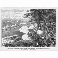 RUSSO-TURKISH WAR The Battle of Karahassankoi - Antique Print 1877