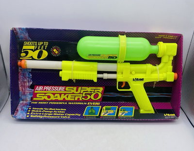 #ad Vintage Larami Super Soaker 50 Air Pressure Toy Water Gun Sealed Brand New 1989 $219.97
