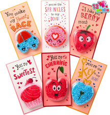 12pcs Valentines Foam Squishy Toys with Cards Modeling Party Favors for Kids