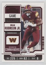 2023 Panini Contenders Red Game Ticket Brian Robinson Jr #98 1cb0