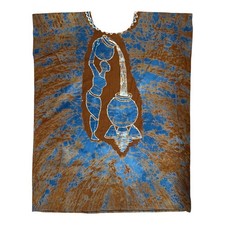 SIMPLY ME Ghanian African Batik Tie-Dye Large Dress Tunic woman pouring water
