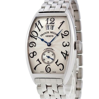 FRANCK MULLER Tonneau Curvex Limited 2000 2851S6 Silver Guilloche Blue Han