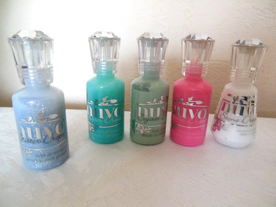 Tonic Studios Nuvo Chrystal Drops, Glitter Drops, Stone Drops, jeweils 30 ml