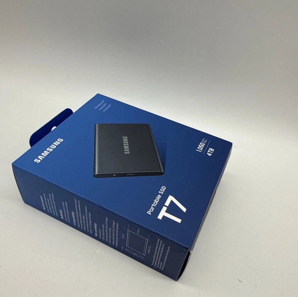 FREE SHIPPING !! NEW Samsung T7 4TB Portable SSD Drive (Titan Gray) (G17:3) - Image 2 of 2