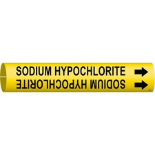 BRADY 4124-B Pipe Marker,Sodium Hypochlorite,7/8in H 5GXW5