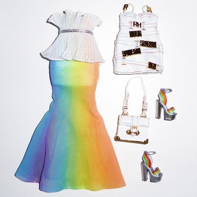 Rainbow High Kleidung von Amaya Raine Fantastic Fashion Outfit Kleid Schuhe