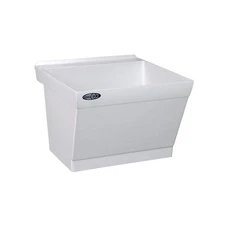 Mustee 17W Utilatub Laundry Tub Wall Mount, 23.5-Inch x 23-Inch, White