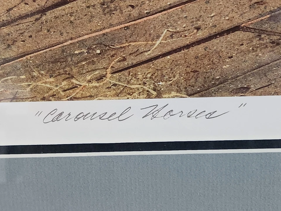 Charles L. Peterson "Carousel Horses" Edición Firmado #2771/3000; Excelente Estado Foto 2 de 4