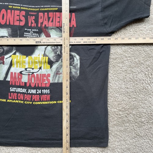 Vintage 1995 The Devil & Mr. Jones IBF Boxing XL Shirt Roy Jones Vinny Pazienza - Picture 4 of 6