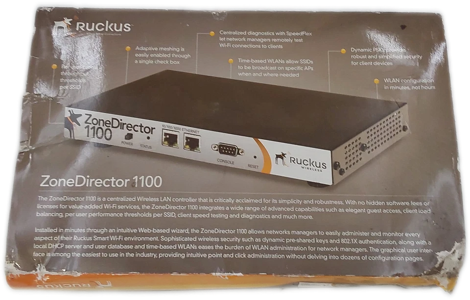 Ruckus ZoneDirector 1100 Wireless Controller New Open Box Fully Functional - Image 3 of 4