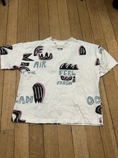 Zara T-Shirt 7-8 Y Cropped Graphic Printed Beach Short Sleeve Crew Shirt Top