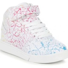 FILA BIG KID YOUTH VULC 13 CRACKLE FLAG HIGH-TOP SNEAKERS GIRLS' SIZE 4 NEW