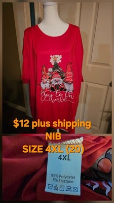 Christmas Tee ''Joy To The World'' Gnome Size 4XL (20)