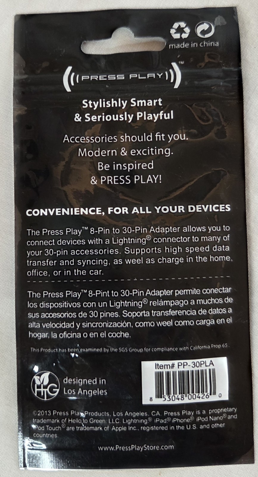 30 Pin to 8 Pin Converter Adapter for Apple iPhone 4 5 6 6s 7 8 iPad Charger