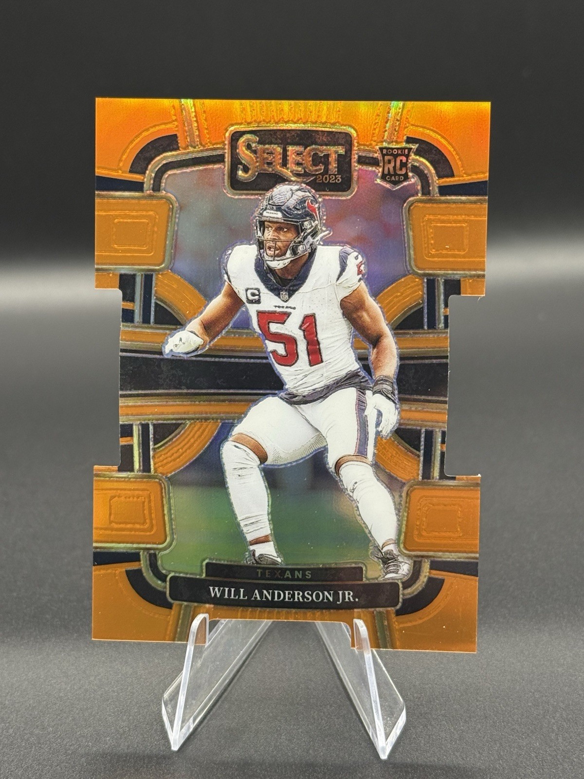 2023 Panini Select - Concourse Will Anderson #40 Orange Prizm Die-Cut /499 (RC)