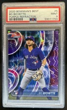 2020 Bowman's Best Bo Bichette RC Refractor Purple Rookie #/250 Blue Jays PSA 9