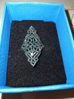 Blue Diamond Ring SIZE 8 Genuine Diamonds in a Stylish Design  — photo 5