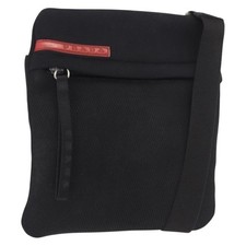 Borsa a tracolla PRADA linea sportiva cotone nero argento originale ka4861