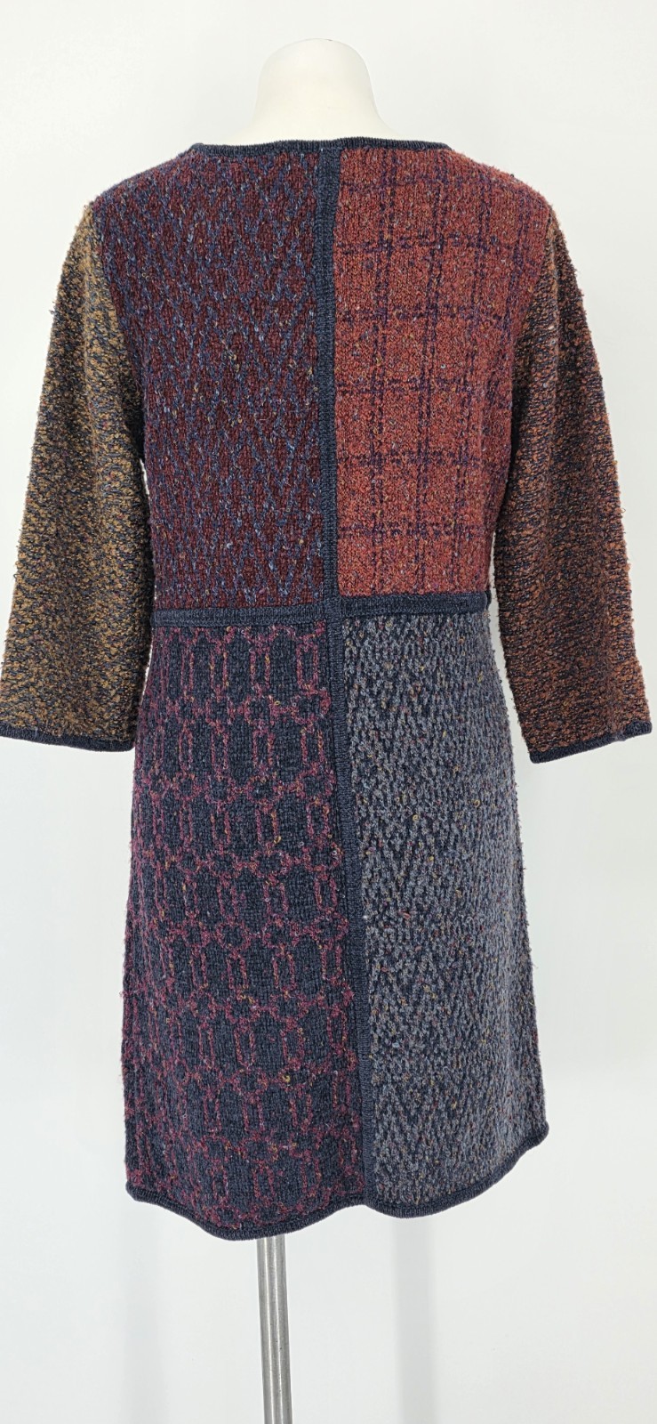 Curio Multi-Color Textured Patchwork Cardigan Swe… - image 5