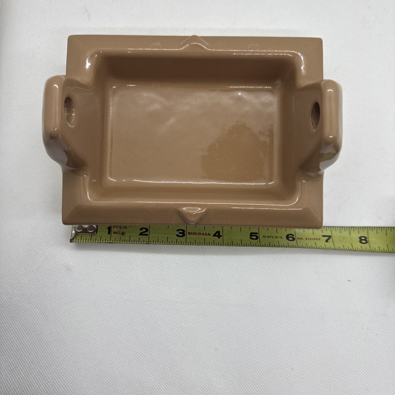 Vintage *Mocha Brown* Ceramic 1" recessed toilet paper holder by Fairfacts Co.