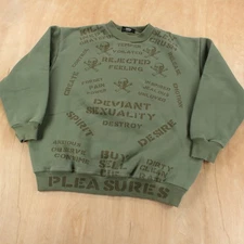 PLEASURES Deviant Sexuality crewneck sweatshirt MEDIUM la streetwear punk grunge
