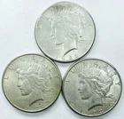*MIXED DATE PEACE DOLLAR LOT* *BETTER DATES* *3 TOTAL COINS* NR #G4212