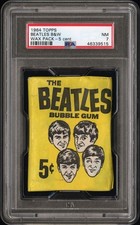 1964 Topps THE BEATLES 5c Bubble Gum Wax Pack - PSA 7
