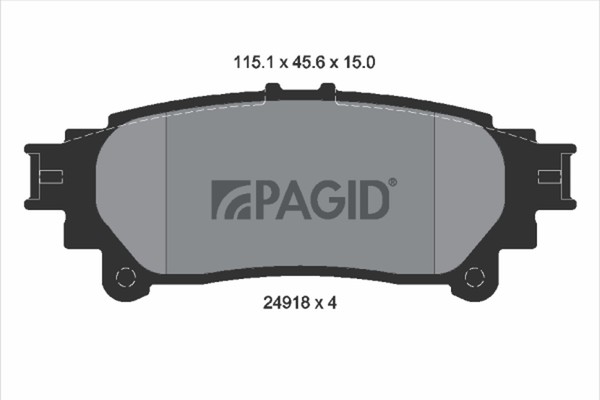 Bremsbelagsatz Scheibenbremse Pagid T1987N FüR Toyota Sienna Mirai Highlander RX-image