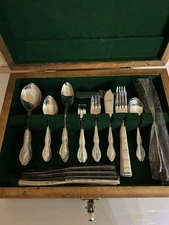 77 Piece Dinner Silverware Set Custom P Monogram Stainless Steel + International