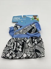 Vibrant Life XXS Dog Dress Black/white