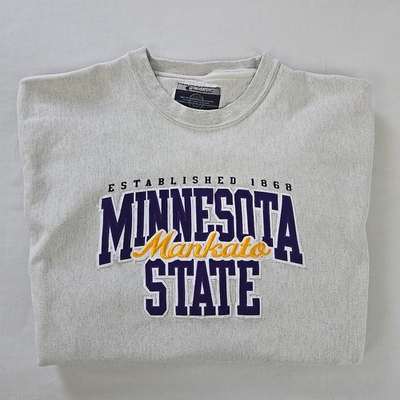 #ad #ad VTG 90s Minnesota State Mankato Mavericks Sweatshirt Champion Reverse Weave XL $39.97