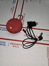 JBL Clip 3 Portable Waterproof Wireless Bluetooth Speaker - Red used as is
