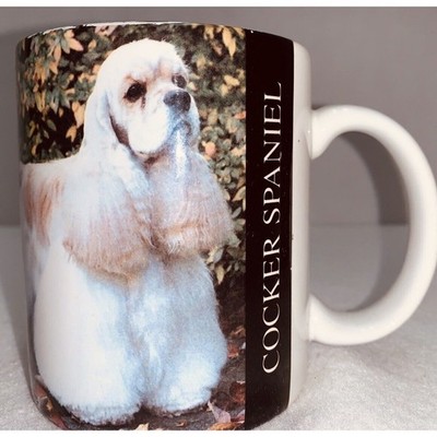 Vtg Cocker Spaniel Coffee Mug 1992 Thailand Xpres Barnara Augella Description