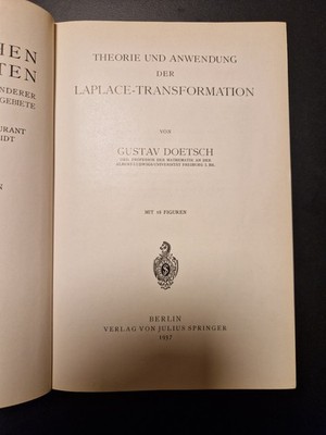 Theorie und Anwendung der Laplace-Transformation, Doetsch, Gustav